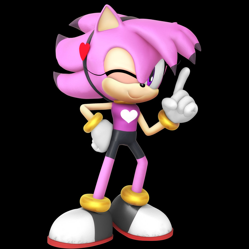 accessory alternate_species anthro black_hair bottomwear clothing female hair headband highlights_(coloring) one_eye_closed pink_hair purple_eyes shorts solo wink nibroc-rock cartoon_network ok_k.o.!_let's_be_heroes sega sonic_the_hedgehog_(series) shadamy_(ok_k.o.!_lbh) eulipotyphlan hedgehog mammal 1:1 3d_(artwork) absurd_res alpha_channel digital_media_(artwork) hi_res