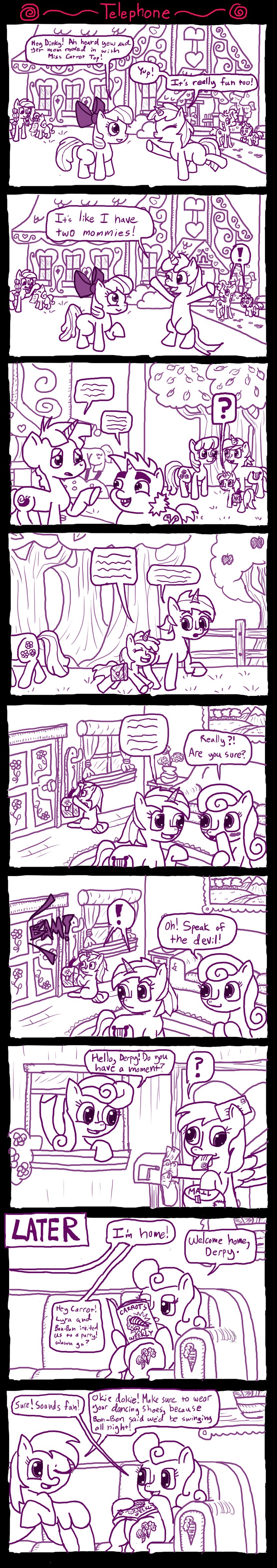 dialogue exclamation_point female feral group horn humor male text wings young young_female young_feral ficficponyfic friendship_is_magic hasbro my_little_pony mythology apple_bloom_(mlp) bonbon_(mlp) carrot_top_(mlp) cheerilee_(mlp) derpy_hooves_(mlp) dinky_hooves_(mlp) lyra_heartstrings_(mlp) snails_(mlp) snips_(mlp) tootsie_flute_(mlp) equid equine mammal mythological_creature mythological_equine pegasus unicorn 2012 absurd_res comic english_text hi_res long_image monochrome tall_image daughter_(lore) mother_(lore) mother_and_child_(lore) mother_and_daughter_(lore) parent_(lore) parent_and_child_(lore) parent_and_daughter_(lore)