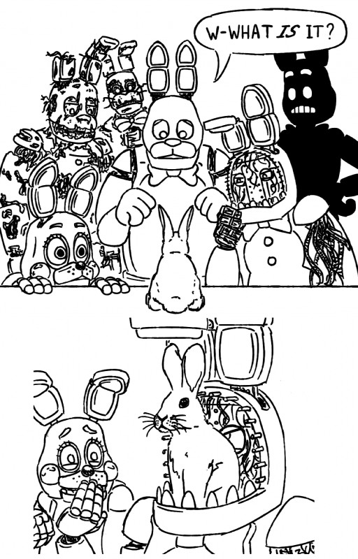 bonnie, nightmare bonnie, shadow bonnie, springtrap, and toy bonnie (five nights at freddy's 2 and etc) created by souldozer and unknown artist