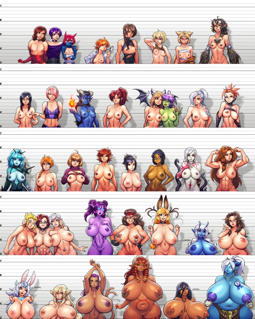 abs accessory amber_eyes bell bell_collar big_breasts blonde_hair blowing_kiss blue_body blue_eyes blue_nipples blue_skin breast_size_difference breasts brown_eyes brown_hair brown_nipples bust_chart chart clothing collar dark_body dark_skin eyewear female fire flat_chested freckles genitals glasses green_body green_eyes green_skin group hair headband height_chart horn huge_breasts humanoid_pointy_ears hyper hyper_breasts licking licking_lips lineup long_tongue looking_at_viewer magnifying_glass mature_female membrane_(anatomy) membranous_wings muscular nipples nude orange_hair overweight pink_hair pointy_ears ponytail purple_body purple_hair purple_nipples purple_skin pussy red_eyes red_hair self_lick size_chart small_breasts sweater tattoo tongue tongue_out topwear white_body white_hair white_skin wings blackmyst elementrexx blizzard_entertainment corruption_of_champions disney european_mythology greek_mythology legend_of_queen_opala mythology warcraft amy_(dicknation) ariela_(mptm) ayumu bambi_(clumzor) brett_(johndylena) brynja_(coc) chickpea_(infernalperson) cinder_(ruperteverton) danny_(mptm) drgraevling_(character) ell excellia_(coc) eyline_avari farah_(legend_of_queen_opala) howler_(character) jaz_(nachtmahr) kana_(bennyking) lauren_taylor libby_(luckylillibby) lotharemas lune_(lunetax) lux_(hizzacked) maren_ryder mey_mey nalica nex_starshine ninjakitty_(character) puddy rowena sam_gardner sapphic_neko sapphicneko shae_dougherty shune_(character) sponty stella_ganti sweatergirl_(character) tia_(chirutai) vanessa_(optionaltypo) veronika_(shadowscythe85) yumi_(shoguneagle) alien animal_humanoid avian bovid bovid_humanoid bovine bovine_humanoid cat_humanoid cattle_humanoid demon draenei felid felid_humanoid feline feline_humanoid goblin harpy howler human humanoid mammal mammal_humanoid mythological_avian mythological_creature 2015 4:5 absurd_res crossover digital_media_(artwork) hi_res