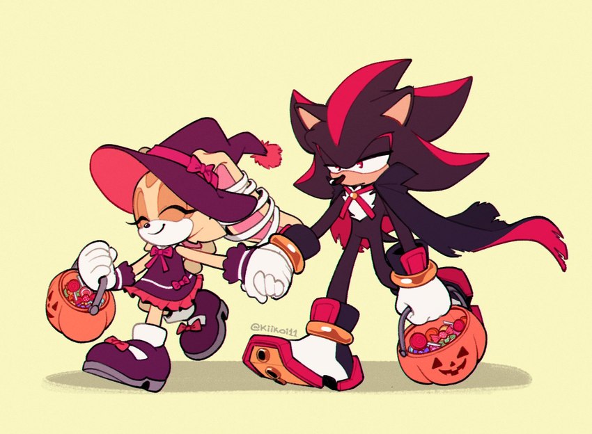 cream the rabbit and shadow the hedgehog (sonic the hedgehog (series) and etc) created by kiikoi11