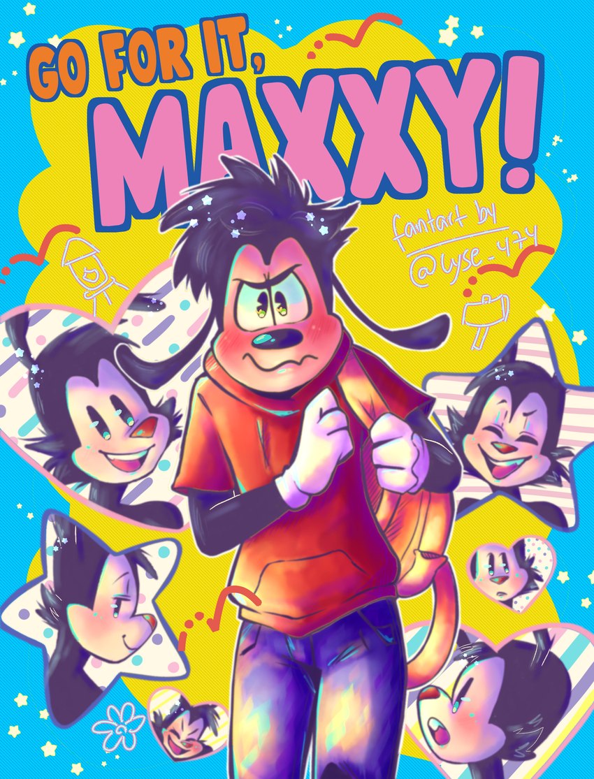 max goof and yakko warner (warner brothers and etc) created by lyse 474