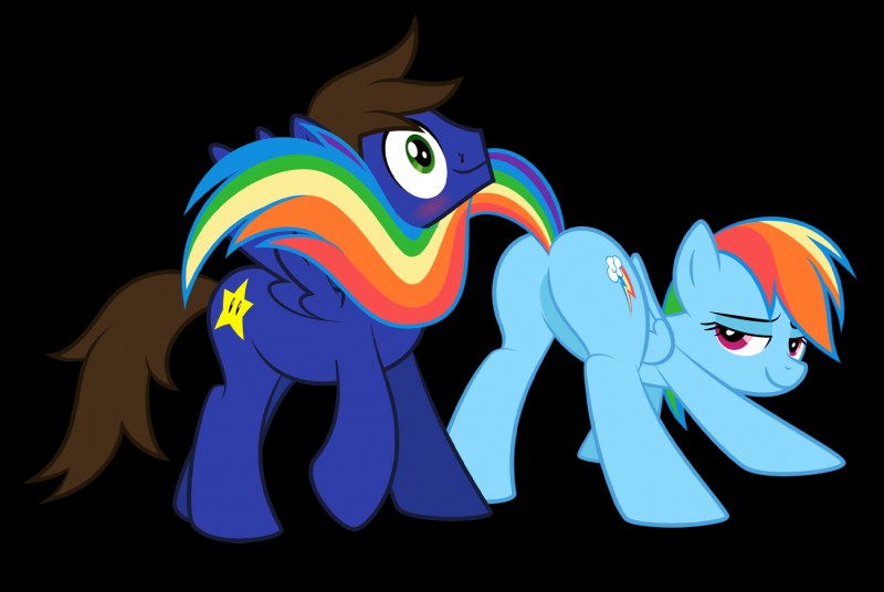 fan character and rainbow dash (friendship is magic and etc) created by culu-bluebeaver