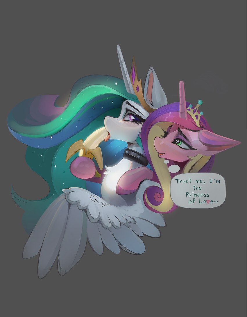 princess cadance and princess celestia (friendship is magic and etc) created by hoofindust