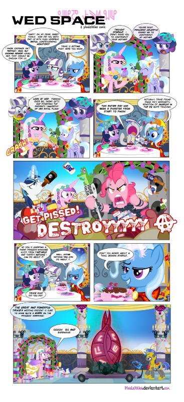 alcohol beverage bodily_fluids crying dialogue electronics female gift group horn imminent_death male microphone obelisk snow_globe speaker speech_bubble tears text wedding wings pixelkitties dead_space electronic_arts friendship_is_magic hasbro my_little_pony mythology visceral_games pinkie_pie_(mlp) royal_guard_(mlp) shining_armor_(mlp) trixie_(mlp) twilight_sparkle_(mlp) twilight_velvet_(mlp) earth_pony equid equine horse mammal mythological_creature mythological_equine pegasus pony unicorn winged_unicorn comic english_text hi_res