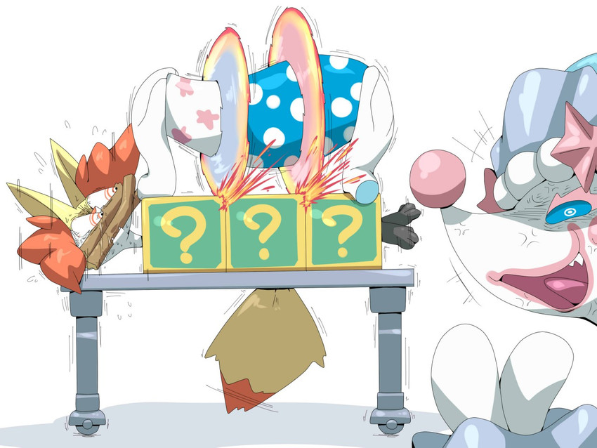 ambiguous_gender bound circular_saw disembodied_hand duo inner_ear_fluff lipstick makeup tuft dlrowdog nintendo pokemon braixen canid canine generation_6_pokemon generation_7_pokemon mammal marine pinniped pokemon_(species) primarina seal 4:3