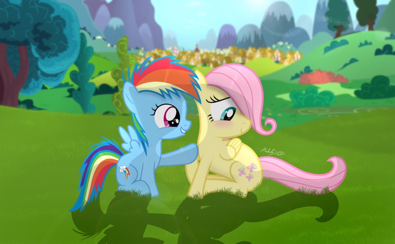 fluttershy and rainbow dash (friendship is magic and etc) created by shutterflyeqd