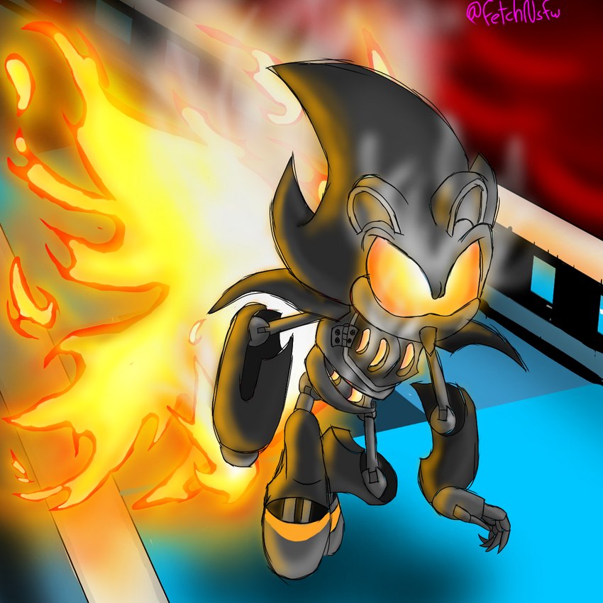 furnace and metal sonic (sonic the hedgehog (series) and etc) created by nightzombie