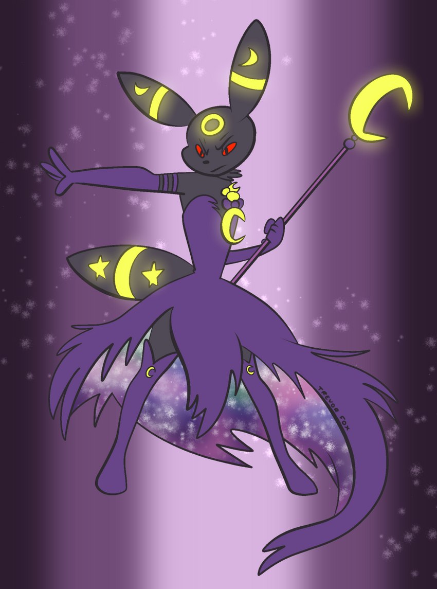 anthro biped gender_transformation magical_girl_outfit magical_girl_transformation mtf_transformation solo staff transformation trevor-fox nintendo pokemon eeveelution generation_2_pokemon pokemon_(species) umbreon hi_res