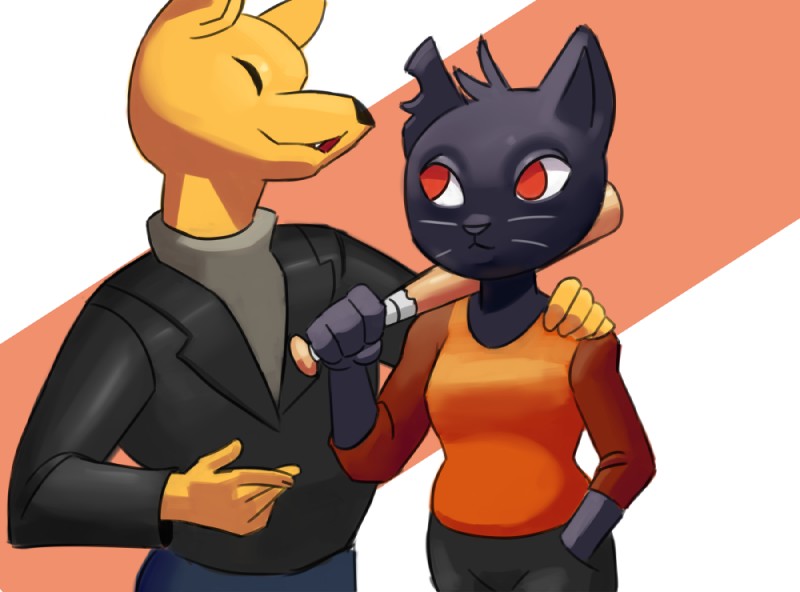 gregg lee and mae borowski (night in the woods) created by fishboner (artist)