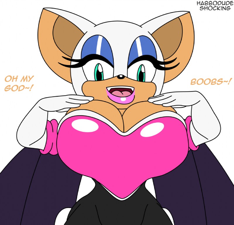 rouge the bat (sonic the hedgehog (series) and etc) created by habbodude and shocking (artist)