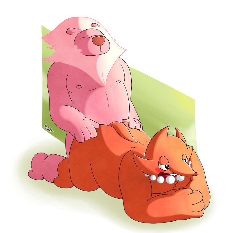 anal anal_penetration anthro duo fur male male/male male_penetrated male_penetrating male_penetrating_male penetration pink_body pink_fur sex raburigaron cartoon_network steven_universe foxman lion_(steven_universe) canid canine felid fox lion mammal pantherine 1:1 absurd_res hi_res