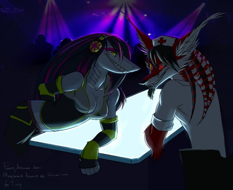 mayhem and renard queenston (lapfox trax) created by pegibruno