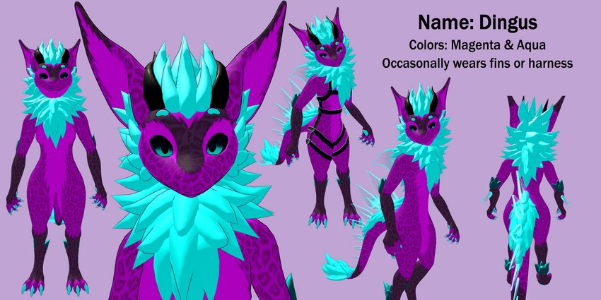 anthro female harness solo xevianlight dense_dingus nardoragon 2:1 3d_(artwork) absurd_res digital_media_(artwork) hi_res model_sheet