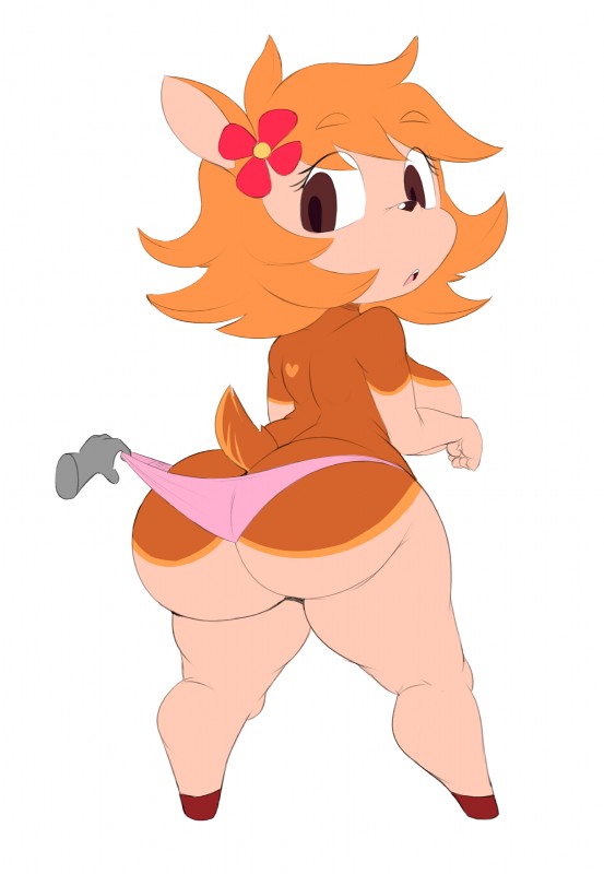 anthro anthrofied big_breasts big_butt black_hair breasts brown_body brown_fur bubble_butt butt clothed clothing clothing_pull disembodied_hand duo female flower fur hair heart_on_body heart_symbol hooves huge_butt looking_back mostly_nude orange_hair panties panty_pull plant rear_view short_hair short_stack side_boob simple_background solo_focus thick_thighs topless underwear underwear_pull wedgie wide_hips purple_yoshi_draws nintendo pokemon horae_deerling autumn_deerling cervine deer deerling generation_5_pokemon mammal pokemon_(species) 2019 absurd_res hi_res