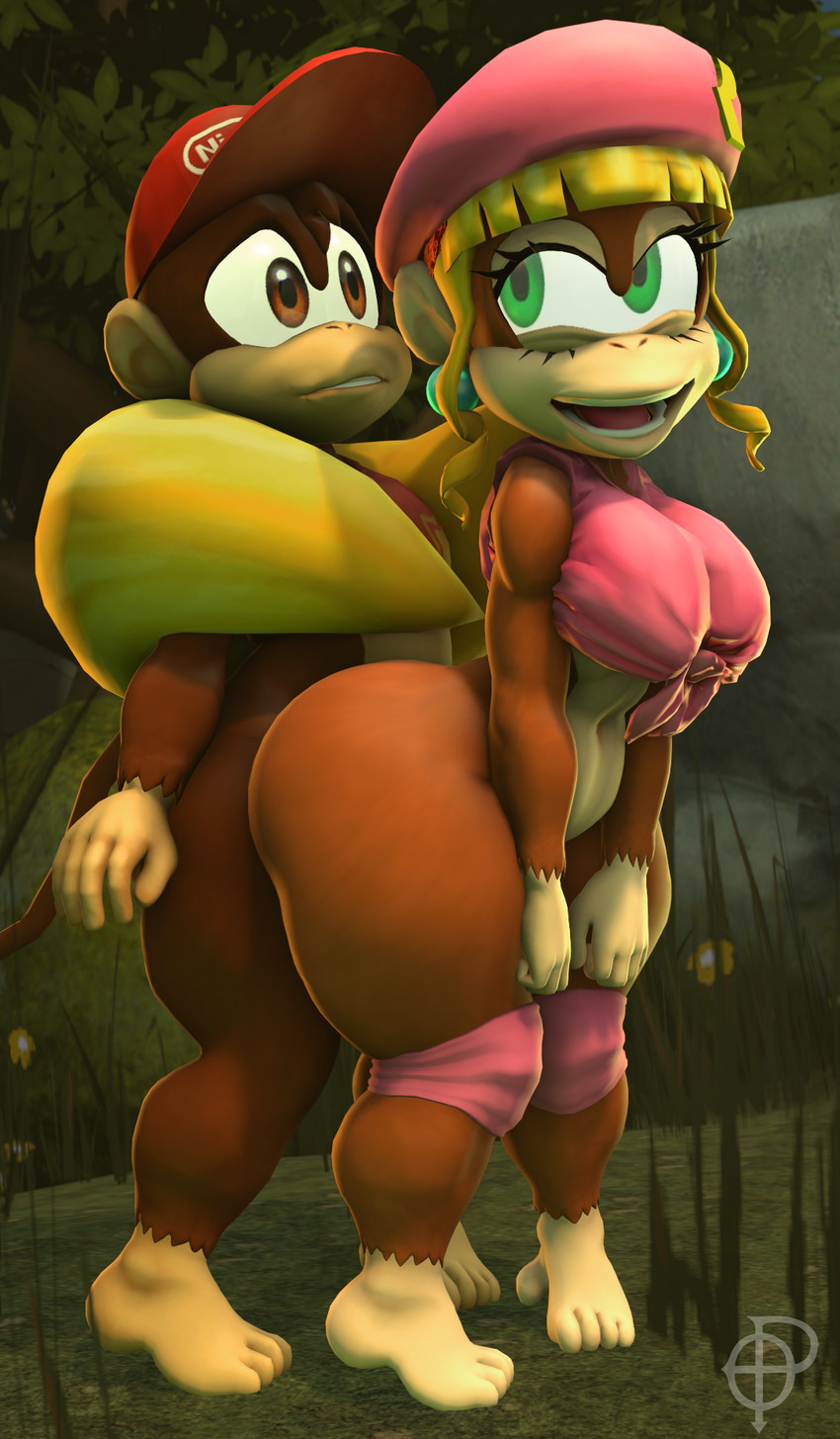 5_fingers anthro baseball_cap big_breasts big_butt blonde_hair bottomless bottomless_anthro bottomless_female bottomless_male breasts brown_body brown_eyes brown_fur butt clothed clothing curvy_figure duo ear_piercing ear_ring eyelashes female fingers forest fur green_eyes hair hand_feet hat headgear headwear huge_hips huge_thighs imminent_sex long_tail male male/female open_mouth open_smile outside piercing pink_clothing pink_hat pink_headwear plant ring_piercing shirt short_stack smile tail tan_body tan_fur thick_thighs tied_shirt topwear tree voluptuous voluptuous_anthro voluptuous_female wide_hipped_anthro wide_hipped_female wide_hips ordinary_pictures kabalmystic_(modeler) donkey_kong_(series) nintendo diddy_kong dixie_kong haplorhine kong mammal monkey primate 2025 3d_(artwork) digital_media_(artwork) hi_res source_filmmaker_(artwork) watermark