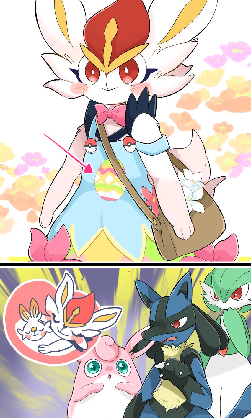 pastel style cinderace (pokemon unite and etc) created by prrrrrrmine