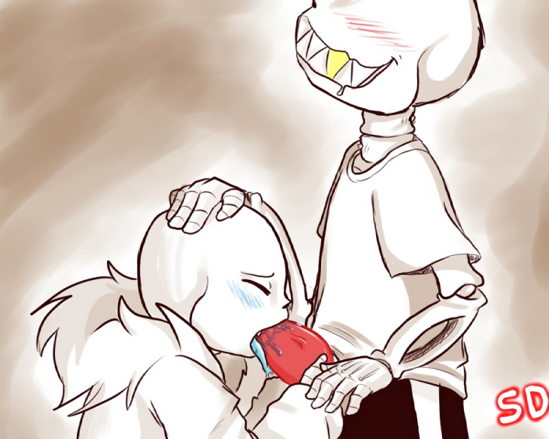 alternate_universe bone duo male male/male male_penetrated male_penetrating male_penetrating_male not_furry oral oral_penetration penetration selfcest sex skeleton square_crossover mikalemur underfell undertale undertale_(series) sans_(underfell) sans_(undertale) animated_skeleton humanoid undead 5:4