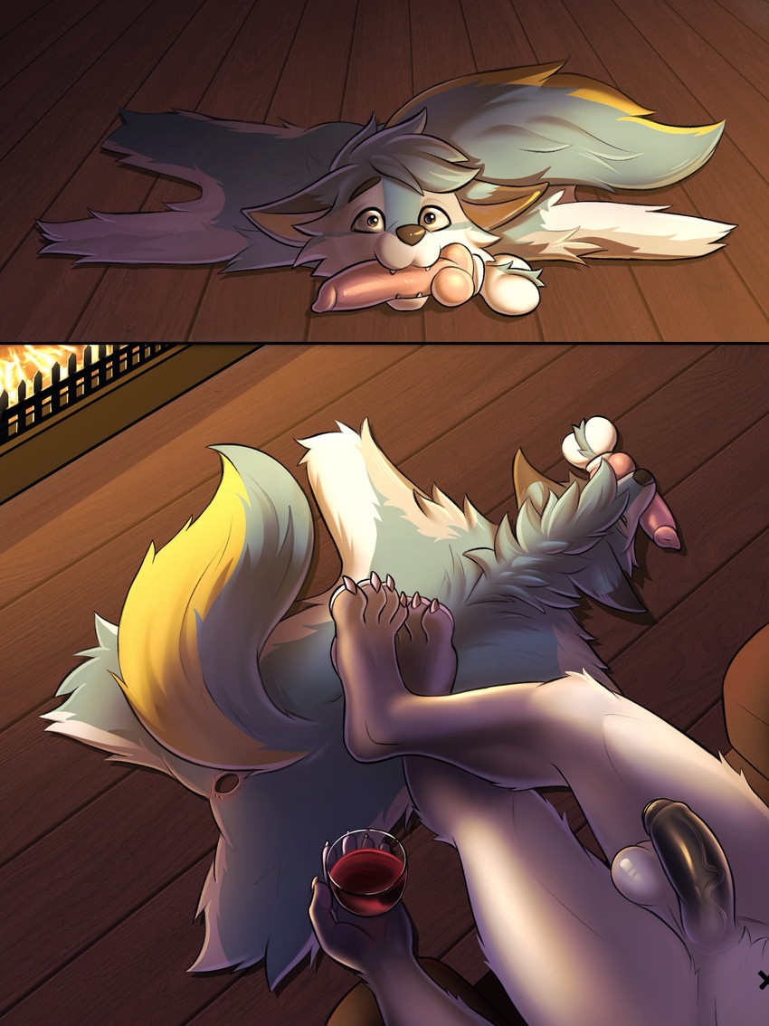 alcohol animal_genitalia anthro anus ball_tuft balls beverage black_penis cock_and_ball_torture container corpse cup death drinking_glass duo fake_eyes feet foreskin fur genital_mutilation genital_torture genitals glass glass_container glass_cup gore gore_focus killing knot knotted_penis male male/male male_death mutilation paws penis pink_penis purple_body purple_fur rug severed_balls severed_body_part severed_genitals severed_penis sheath skinning snuff taxidermy teal_body teal_fur tuft vein veiny_penis white_body white_fur wine wine_glass yellow_body yellow_fur badfoxyspike zeni_(zeni_folf) canid canine canis fox hybrid mammal wolf absurd_res comic hi_res