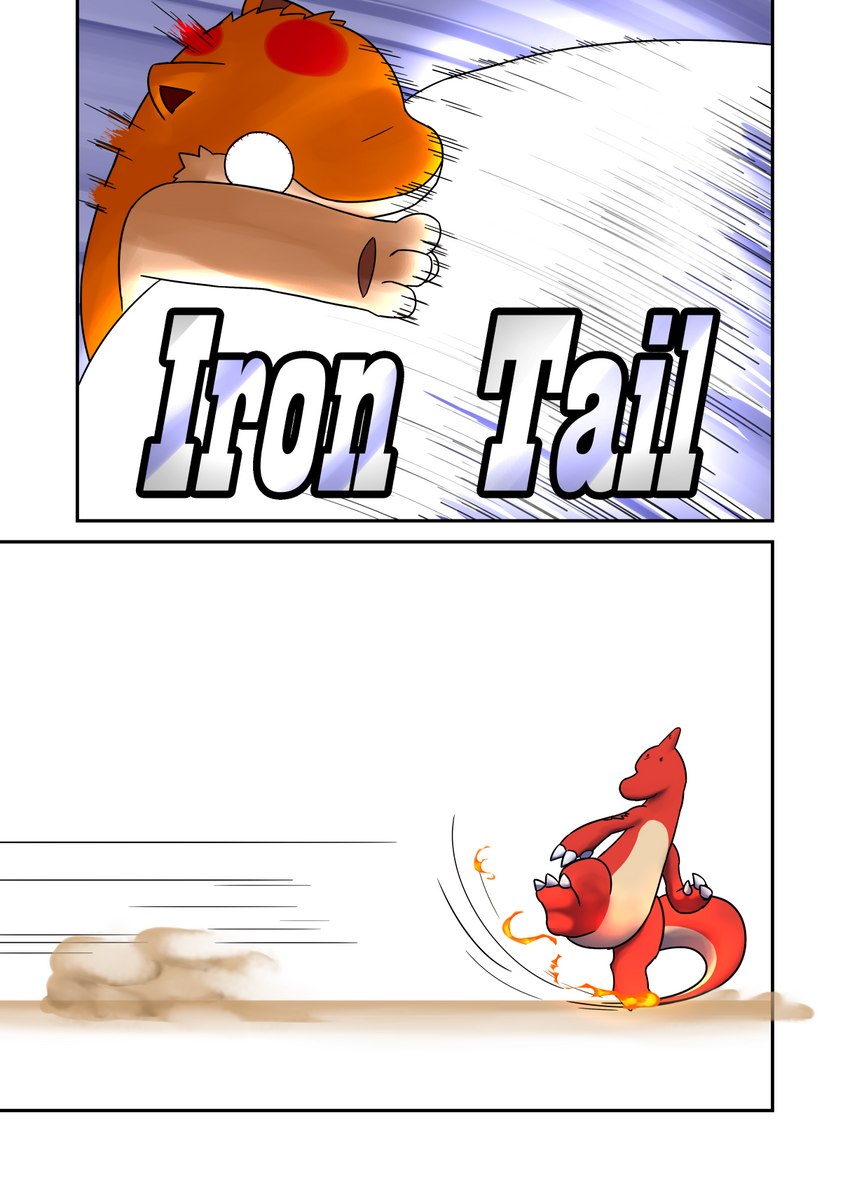 fire gameplay_mechanics text darrow0 nintendo pokemon yuel charmeleon generation_1_pokemon generation_2_pokemon pokemon_(species) quilava comic english_text hi_res