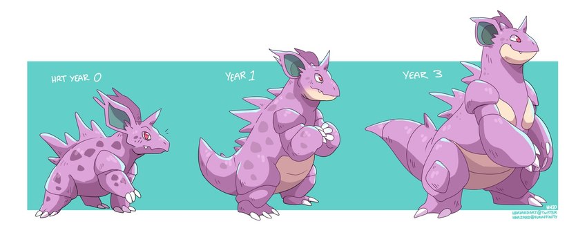 border breasts estrogen female feral gender_transformation gender_transition hormone_replacement_therapy horn male mid_transformation mtf_transformation purple_body purple_scales quadruped red_eyes scales semi-anthro simple_background slightly_chubby slightly_chubby_female small_breasts transformation white_border hhazard nintendo pokemon generation_1_pokemon nidoking nidoqueen nidorino pokemon_(species) hi_res trans_(lore) trans_woman_(lore)