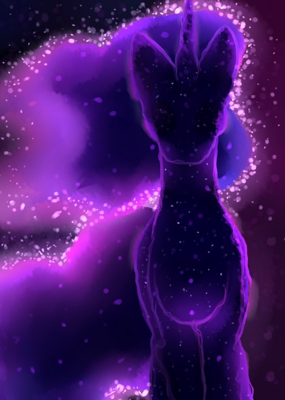 abstract_background female feral glowing horn solo breezy-aria friendship_is_magic hasbro my_little_pony mythology tantabus equid equine mammal mythological_creature mythological_equine unicorn 2015 absurd_res hi_res