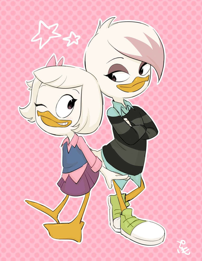 lena and webby vanderquack (ducktales (2017) and etc) created by pumo hyena