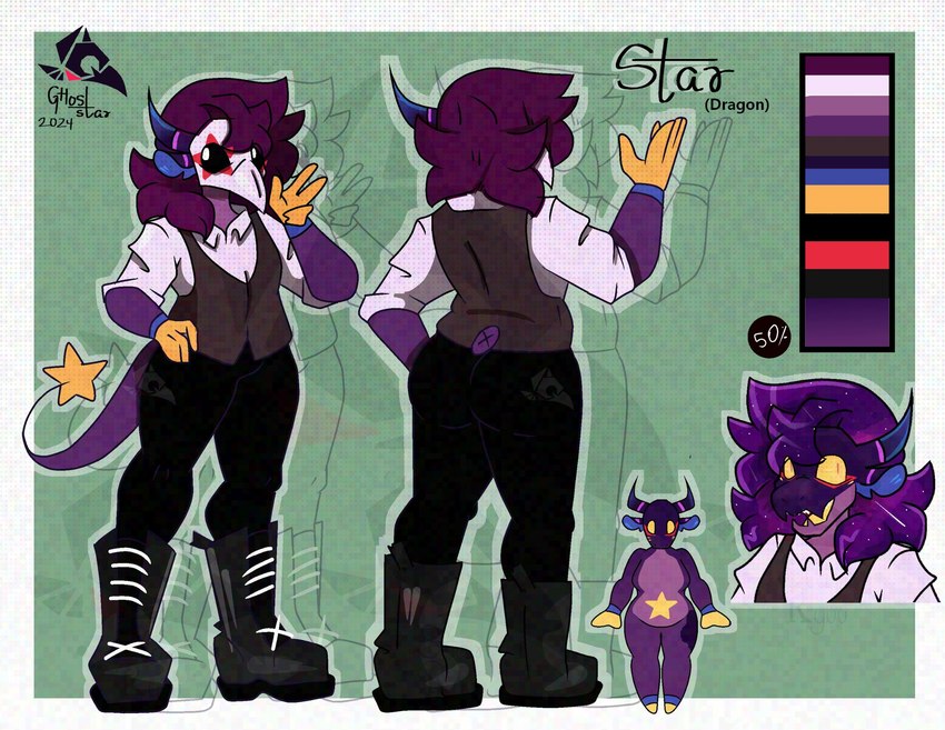 ambiguous_gender anthro female plague_doctor solo star ghostar656 mythology dragon humanoid mythological_creature mythological_scalie scalie hi_res model_sheet