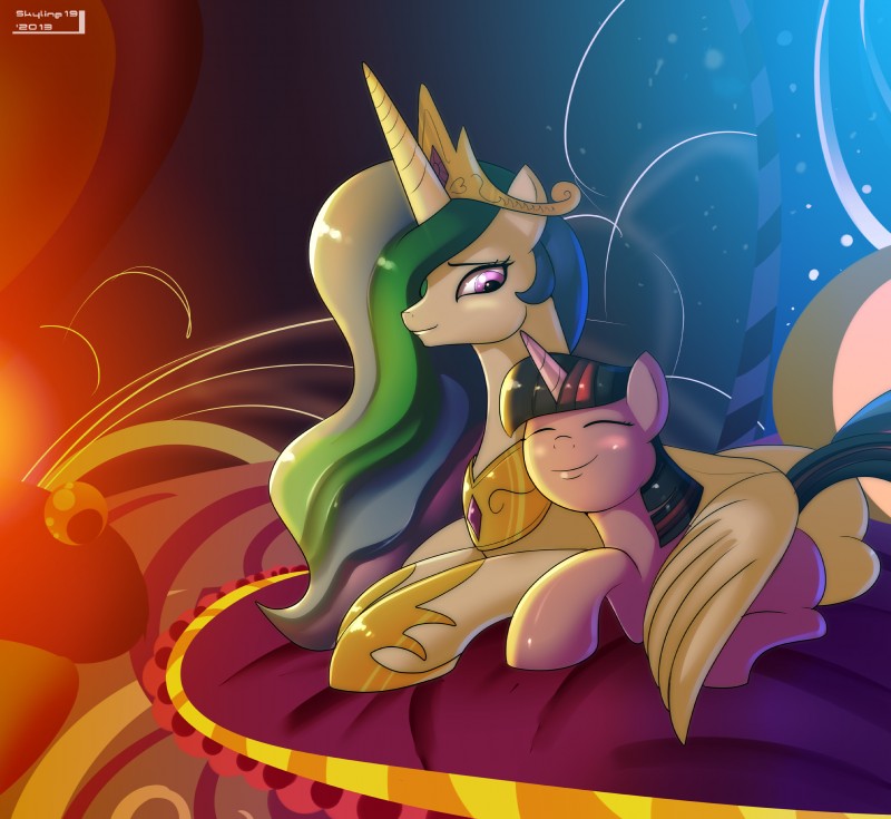 princess celestia and twilight sparkle (friendship is magic and etc) created by skyart301