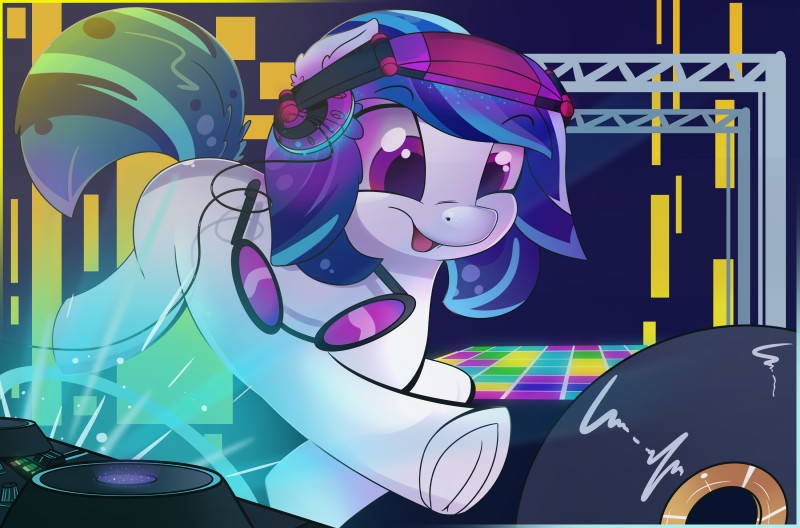 disc_jockey eyewear female party solo uvfox friendship_is_magic hasbro my_little_pony vinyl_scratch_(mlp) equid equine horse mammal absurd_res hi_res