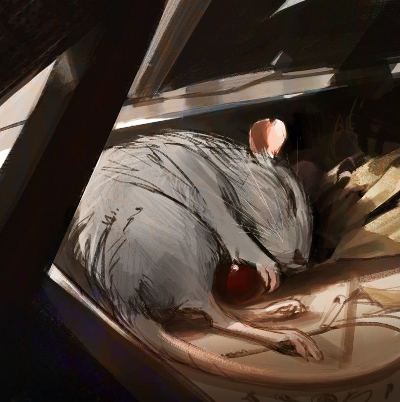 eyes_closed feral fur grey_body grey_fur paws sleeping solo whiskers lofi mammal murid murine rat rodent 2018 absurd_res digital_media_(artwork) hi_res