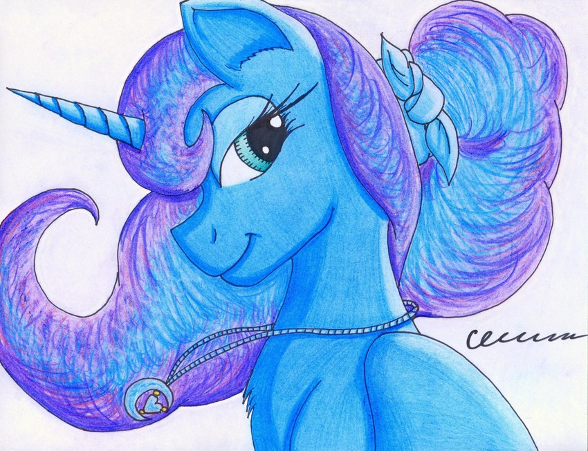 blue_body blue_feathers blue_fur feathered_wings feathers female fur horn jewelry necklace solo wings the1king friendship_is_magic hasbro my_little_pony mythology princess_luna_(mlp) equid equine mammal mythological_creature mythological_equine winged_unicorn hi_res