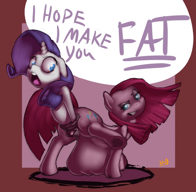 pinkamena, pinkie pie, and rarity (friendship is magic and etc) created by shdingo