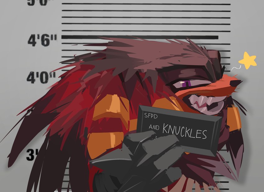 ken and knuckles the echidna (barbie and ken mugshot meme and etc) created by indigobeats