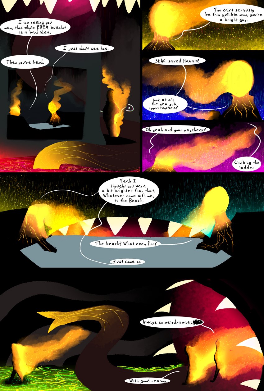 ambiguous_gender fading memory_erasure memory_loss surreal_bg surrealism text tongue thepatchedragon oli_(thepatchedragon) sholresa_(thepatchedragon) human mammal spirit absurd_res comic english_text hi_res