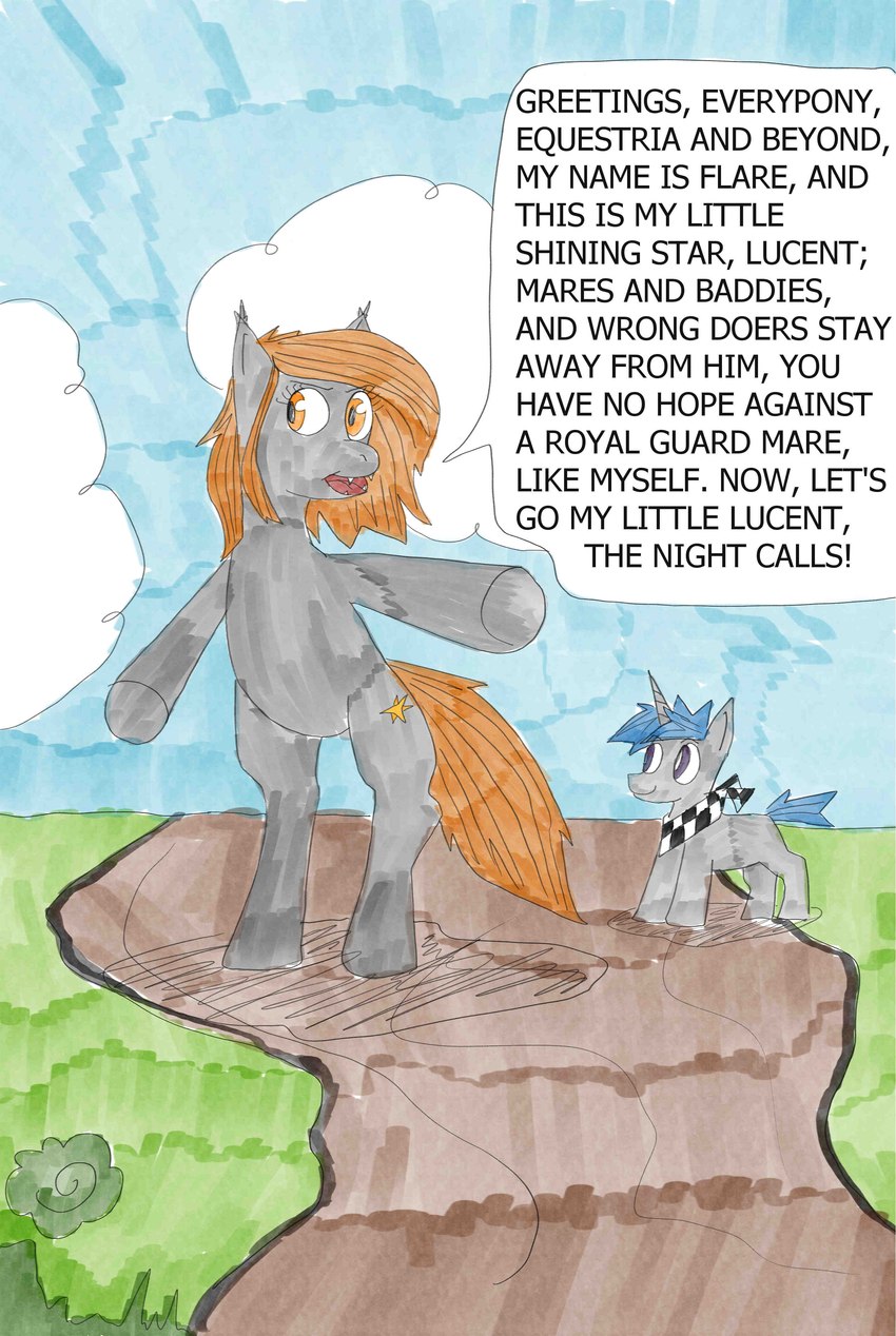 flare and lucent (my little pony and etc) created by stray prey