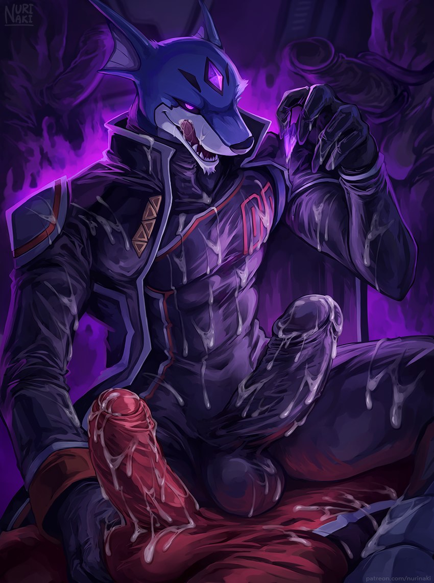 5_fingers abs anthro balls black_nose black_sclera blue_body blue_fur bodily_fluids bottomwear bulge clothed clothing cum cum_in_clothing cum_on_body cum_on_clothing cum_on_face cum_through_clothing detailed_bulge erection erection_under_clothing faceless_character faceless_male fingers foreskin fur genital_fluids genital_outline genitals gloves group handwear humanoid_genitalia humanoid_penis licking licking_lips licking_own_lips male male/male multicolored_body multicolored_fur open_bottomwear open_clothing open_mouth open_pants pants partially_clothed penis penis_outline purple_eyes tight_clothing tongue tongue_out two_tone_body two_tone_fur wet wet_clothing white_body white_fur nurinaki power_rangers doggie_kruger canid canine canis domestic_dog mammal 2023 hi_res