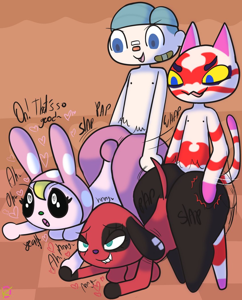 cherry, chrissy, kabuki, and villager (animal crossing and etc) created by klutzatdusk