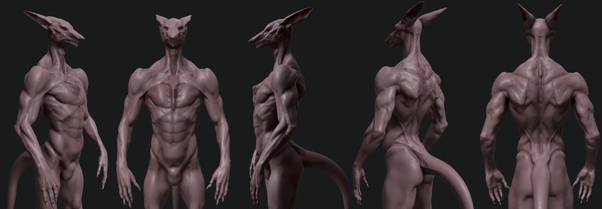 a-pose abs anthro arms_by_side bulge detailed_bulge genital_outline grey_background male muscular pecs penis_outline simple_background solo standing boobart unknown_species 3d_(artwork) absurd_res digital_media_(artwork) hi_res unavailable_at_source zbrush_(artwork)