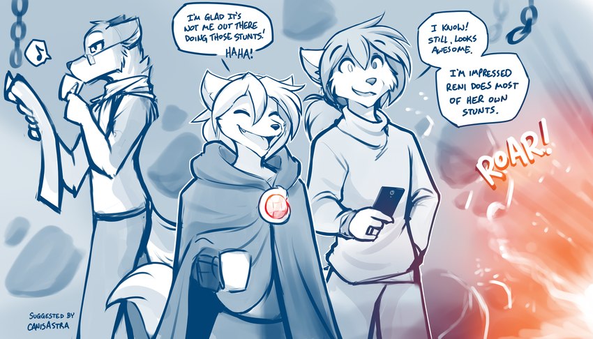 brutus, clovis, and natani (twokinds) created by tom fischbach