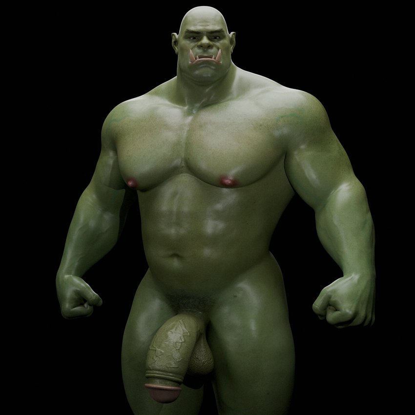 balls fangs genitals green_body green_skin humanoid_pointy_ears male musclegut muscular muscular_humanoid muscular_male nipples not_furry pecs penis pointy_ears solo teeth vein veiny_penis voluox humanoid orc 1:1 3d_(artwork) digital_media_(artwork) hi_res