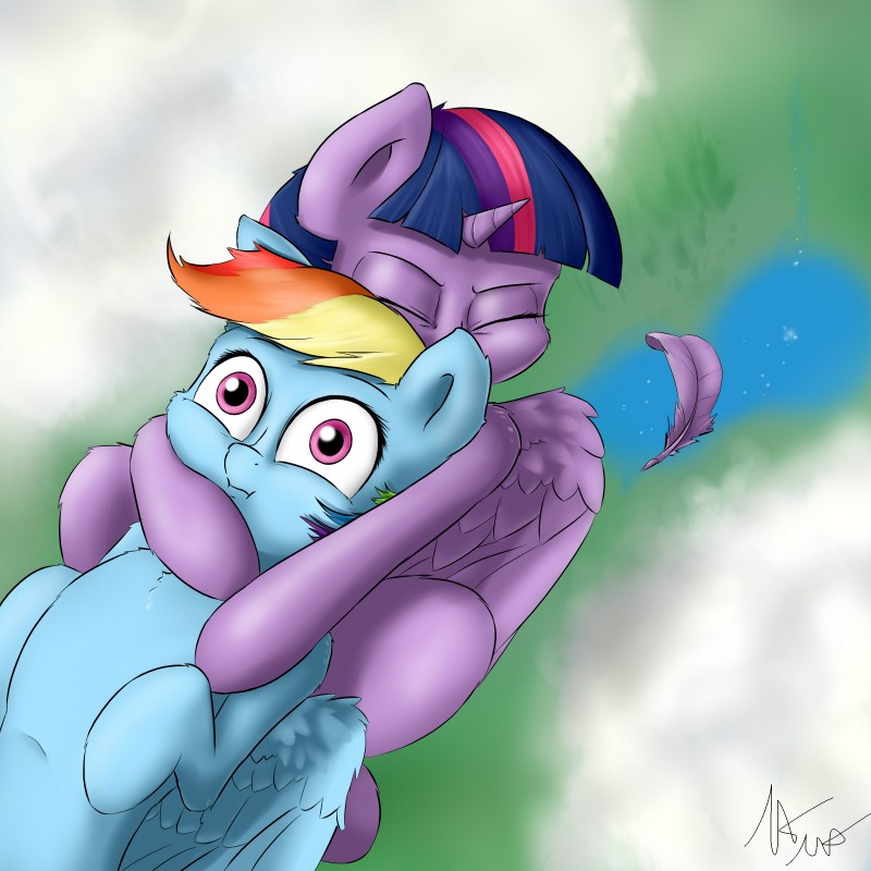 rainbow dash and twilight sparkle (friendship is magic and etc) created by pudgeruffian