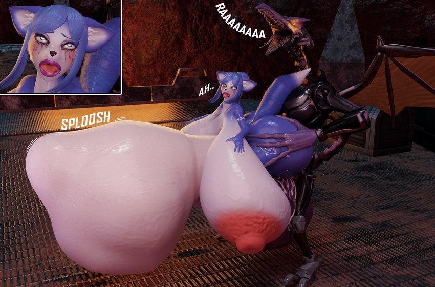 abdominal_bulge ahegao anthro balls big_balls big_breasts big_butt big_penis bodily_fluids breasts butt butt_grab cum cum_ballooning cum_inflation cum_inside duo female genital_fluids genitals hand_on_butt huge_balls huge_breasts huge_butt huge_penis hyper hyper_balls hyper_breasts hyper_genitalia hyper_penis impregnation inflation lips living_condom looking_pleasured male male/female nipple_dip nipples orgasm penis vein veiny_balls veiny_breasts tiger_jhobs metroid nintendo star_fox krystal_(star_fox) ridley canid canine fox mammal reptile scalie 3d_(artwork) digital_media_(artwork) hi_res