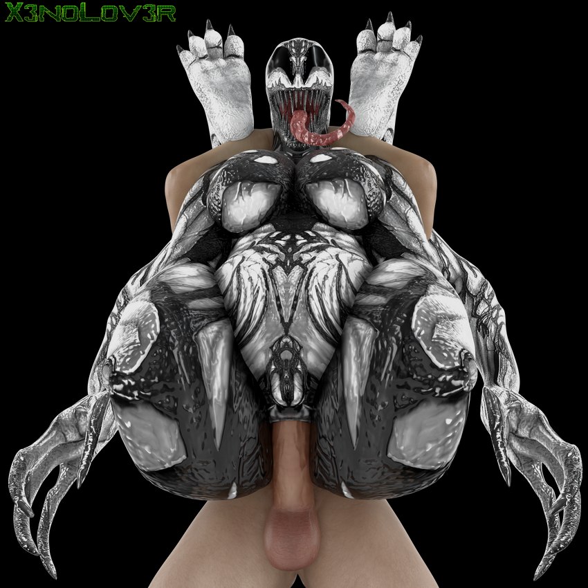 anal anal_penetration anus balls big_breasts black_body black_eyes breasts claws detailed_background dominant dominant_male duo erection faceless_character faceless_male fangs female female_penetrated from_behind_position full_nelson genitals human_on_humanoid human_penetrating human_penetrating_humanoid humanoid_penetrated interspecies light-skinned_male light_body light_skin male male/female male_penetrating male_penetrating_female multicolored_body muscular muscular_female nipples nude open_mouth penetration penile penile_penetration penis penis_in_ass pussy reverse_stand_and_carry_position sex standing standing_sex submissive submissive_female teeth teratophilia thick_thighs two_tone_body vein veiny_penis white_body wide_hips thekidxeno marvel syx_(symbiote) alien human humanoid mammal monster symbiote 1:1 2021 3d_(artwork) absurd_res alpha_channel digital_media_(artwork) hi_res huge_filesize