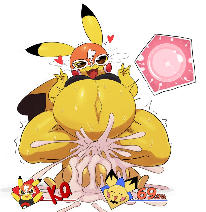 69_(number) anthro balls big_balls blush bodily_fluids breasts cleft_tail clothing cosplay_pikachu_(costume) cum cum_in_pussy cum_inflation cum_inside duo erection excessive_cum excessive_genital_fluids female female_penetrated game_avatar gameplay_mechanics genital_fluids genitals half_naked heart_symbol huge_balls hyper hyper_cum impregnation inflation internal larger_female larger_penetrated looking_at_viewer looking_pleasured male male/female male_penetrating male_penetrating_female mask nude number ovum penetration penile penile_penetration penis penis_in_pussy percentage satisfied sex simple_background size_difference smaller_male smile sperm_cell sweat tail thick_thighs tongue uterus vaginal vaginal_penetration white_background sssonic2 third-party_edit nintendo pokemon super_smash_bros. super_smash_bros._ultimate cosplay_pikachu_(character) pikachu_libre generation_1_pokemon generation_2_pokemon mammal murid murine pichu pikachu pokemon_(species) rodent 2018 digital_media_(artwork) hi_res