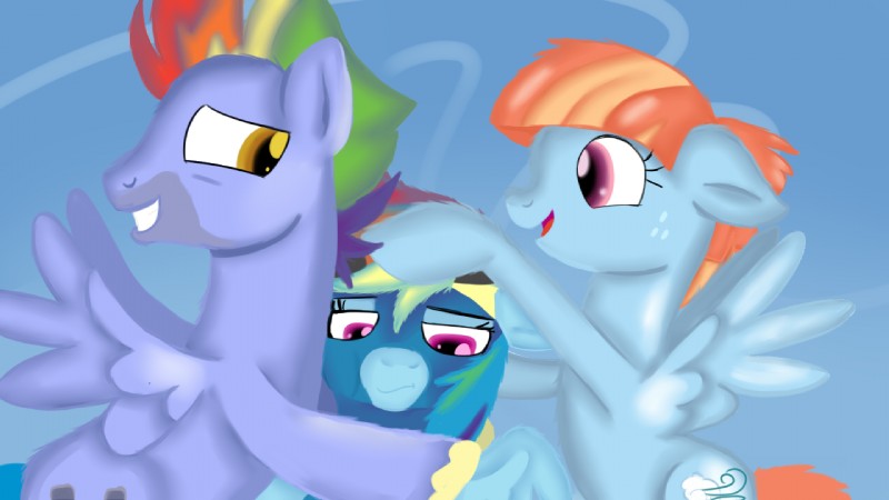 bow hothoof, rainbow dash, and windy whistles (friendship is magic and etc) created by jbond