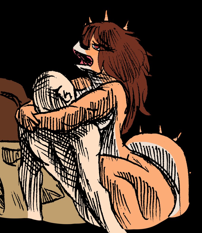 ahegao anthro anthro_penetrated bald big_breasts breasts brown_hair duo facial_horn female female_on_human female_penetrated from_front_position hair head_spikes horn human_on_anthro human_penetrating human_penetrating_anthro human_penetrating_female interspecies light-skinned_male light_body light_skin long_hair long_tail looking_pleasured male male/female male_on_anthro male_penetrating male_penetrating_anthro male_penetrating_female mastery_position multicolored_body multicolored_scales nose_horn nude nude_anthro nude_female nude_human nude_male open_mouth orange_body orange_scales penetration red_eyes scales sex simple_background spiked_tail spikes spikes_(anatomy) tail tan_body tan_scales thick_thighs transparent_background two_tone_body two_tone_scales vaginal vaginal_penetration banco cavemanon_studios goodbye_volcano_high snoot_game anon_(snoot_game) rosa_(gvh) aquilops ceratopsian dinosaur human mammal ornithischian prehistoric_species reptile scalie 2024 alpha_channel digital_drawing_(artwork) digital_media_(artwork) hi_res