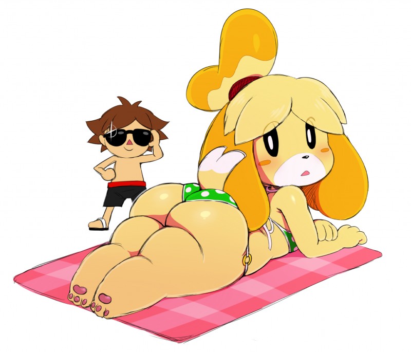 isabelle and villager (animal crossing and etc) created by sssonic2