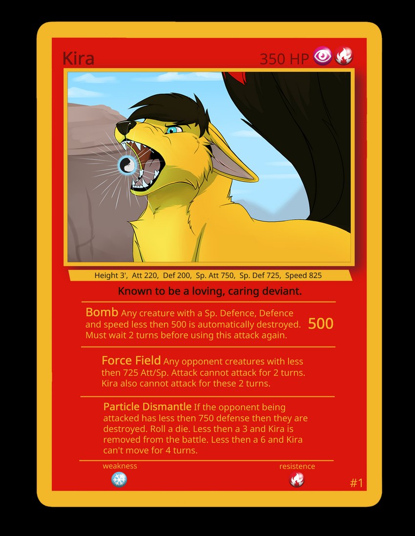 attack card card_template female feral pokemon_card solo text trading_card trading_card_game trading_card_template caraluca nintendo pokemon pokemon_tcg kira_redpaw canid canine fox mammal ninetailed_fox game_(disambiguation) alpha_channel english_text hi_res