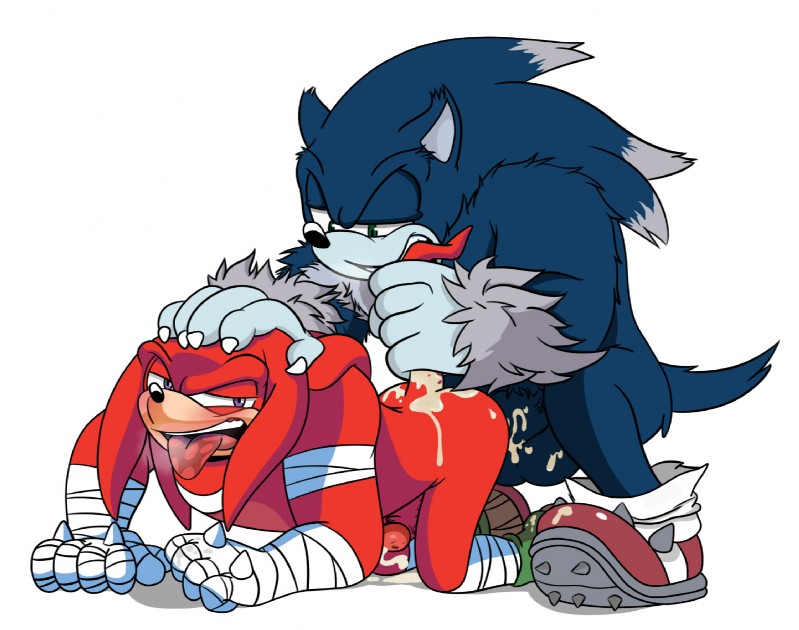 knuckles the echidna, sonic the hedgehog, and sonic the werehog (sonic the hedgehog (series) and etc) created by maychin